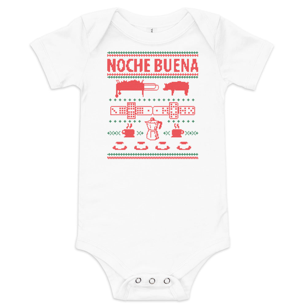 Noche Buena Ugly Xmas Baby short sleeve one piece